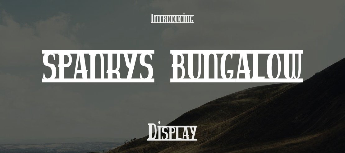 spankys bungalow Font