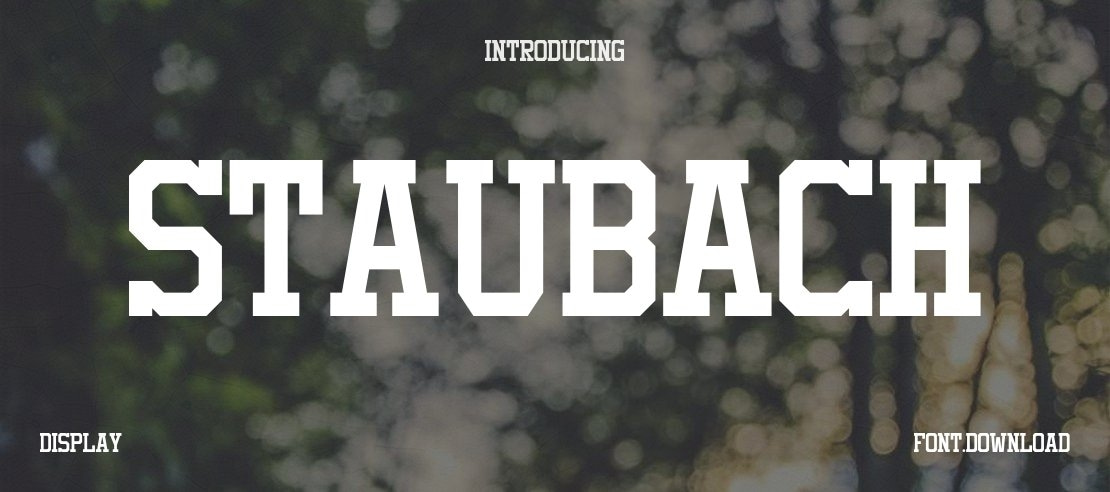 Staubach Font