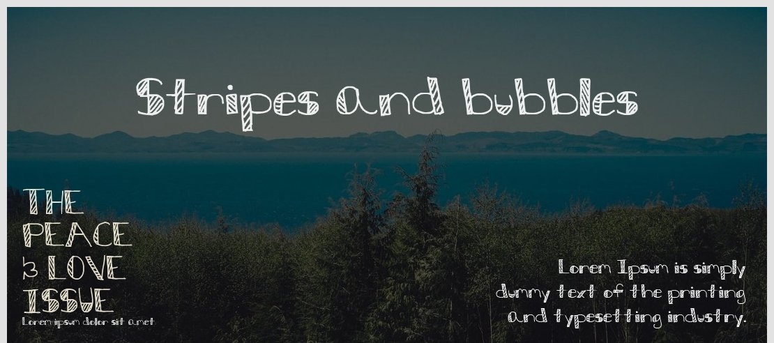 Stripes and bubbles Font