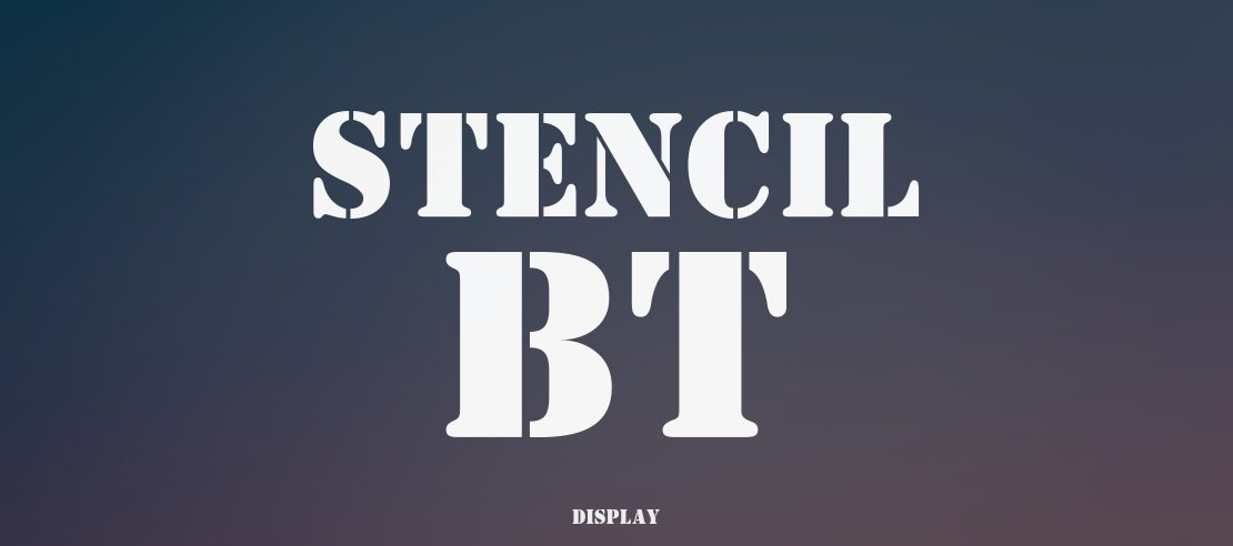 Stencil BT Font