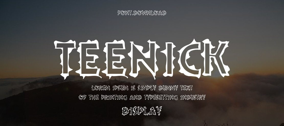 Teenick Font