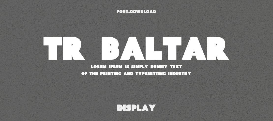 TR Baltar Font