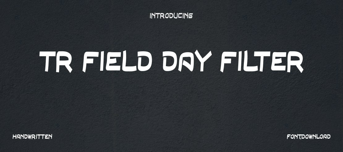 TR Field Day Filter Font