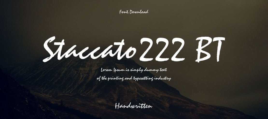 Staccato222 BT Font