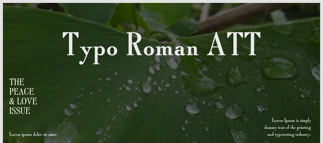 Typo Roman ATT Font