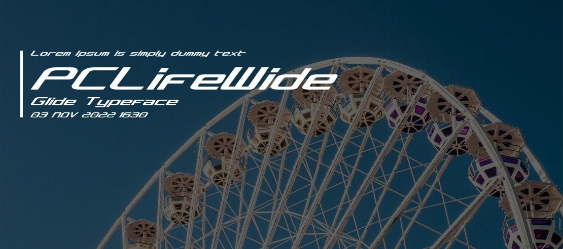 PCLifeWide Glide Font