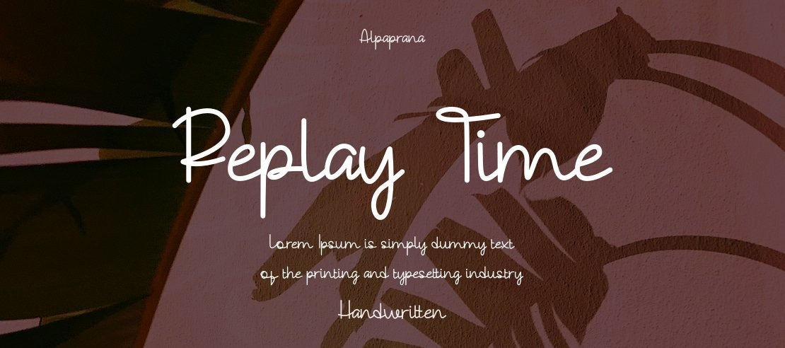 Replay Time Font