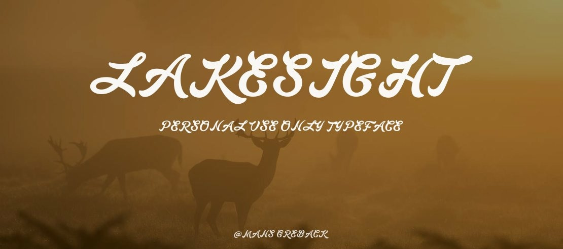 Lakesight Personal Use Only Font