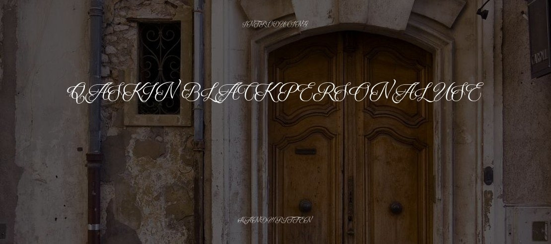 Qaskin Black Personal Use Font Family