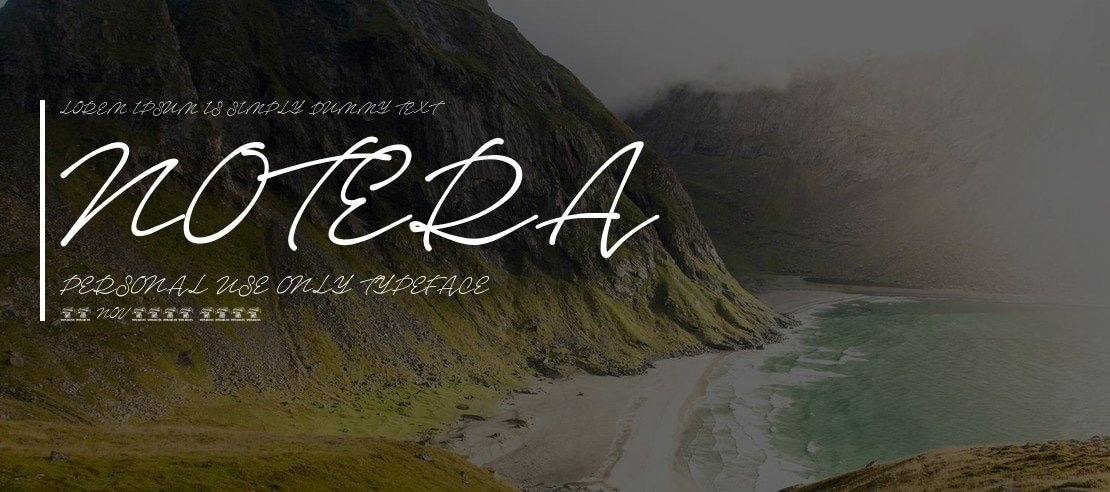 Notera Personal Use Only Font