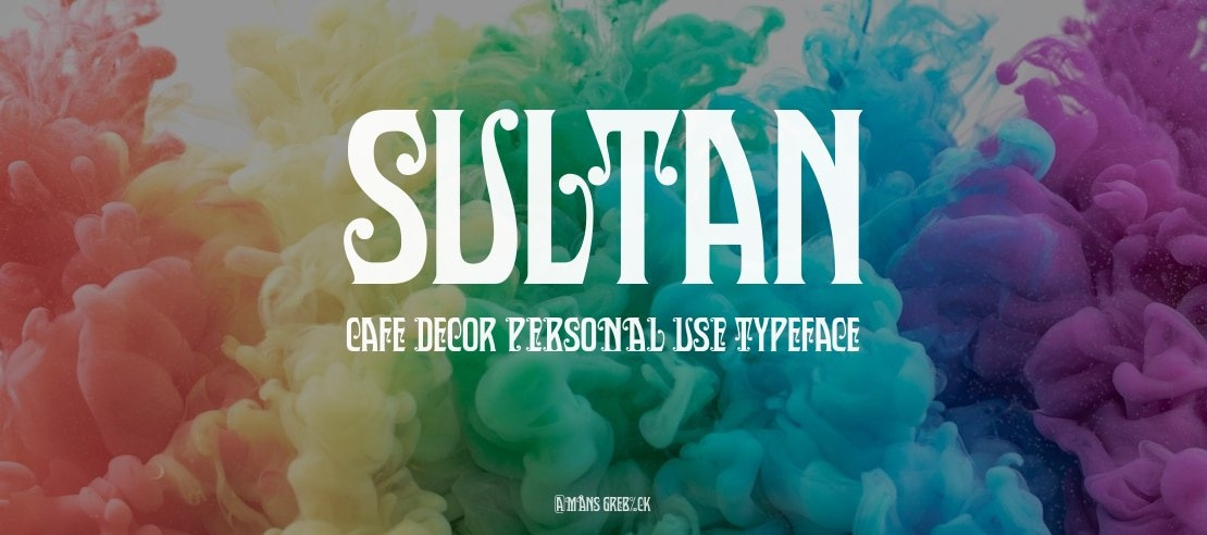 Sultan Cafe Decor PERSONAL USE Font