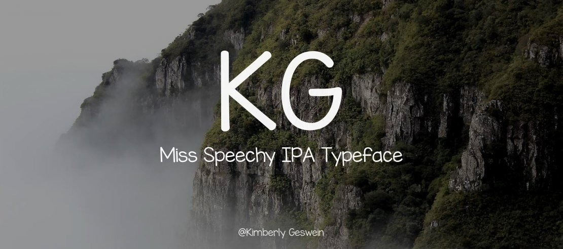 KG Miss Speechy IPA Font