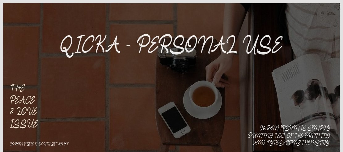 Qicka - Personal Use Font