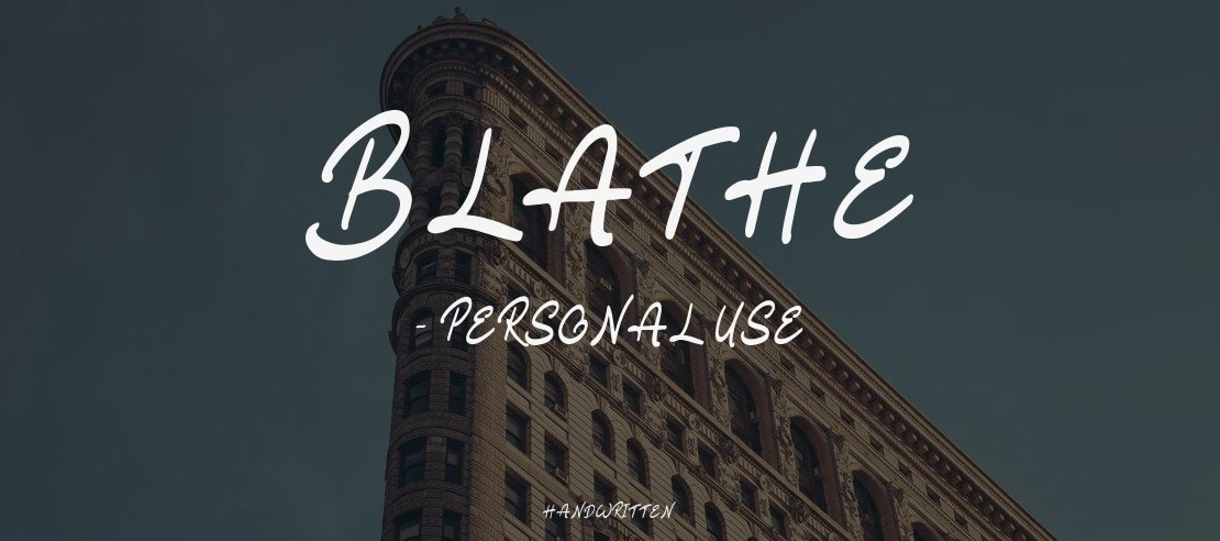 Blathe - Personal Use Font