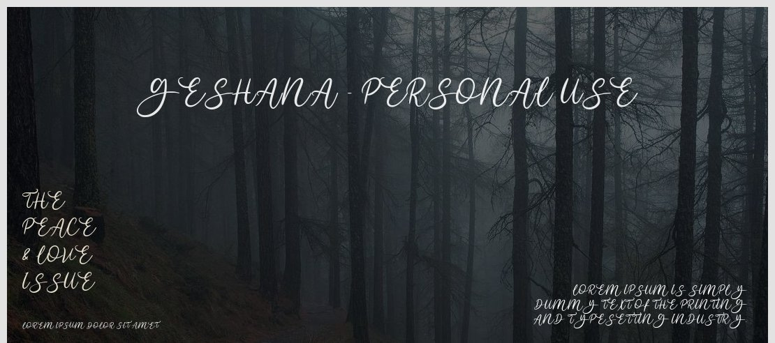 Geshana - Personal Use Font