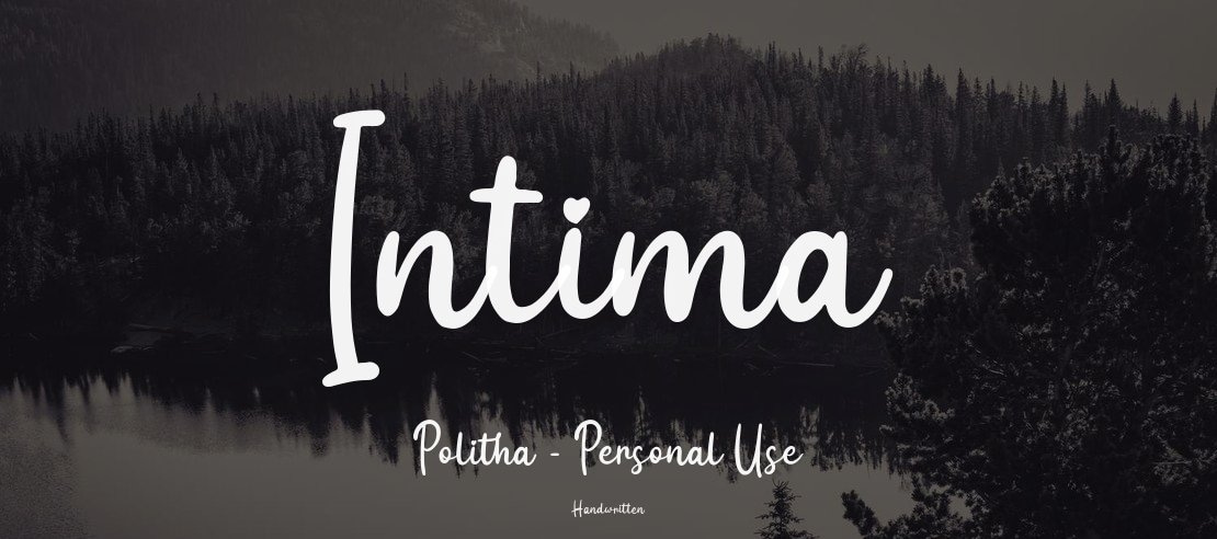 Intima Politha - Personal Use Font