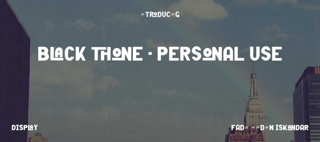 Black Thone - Personal Use Font