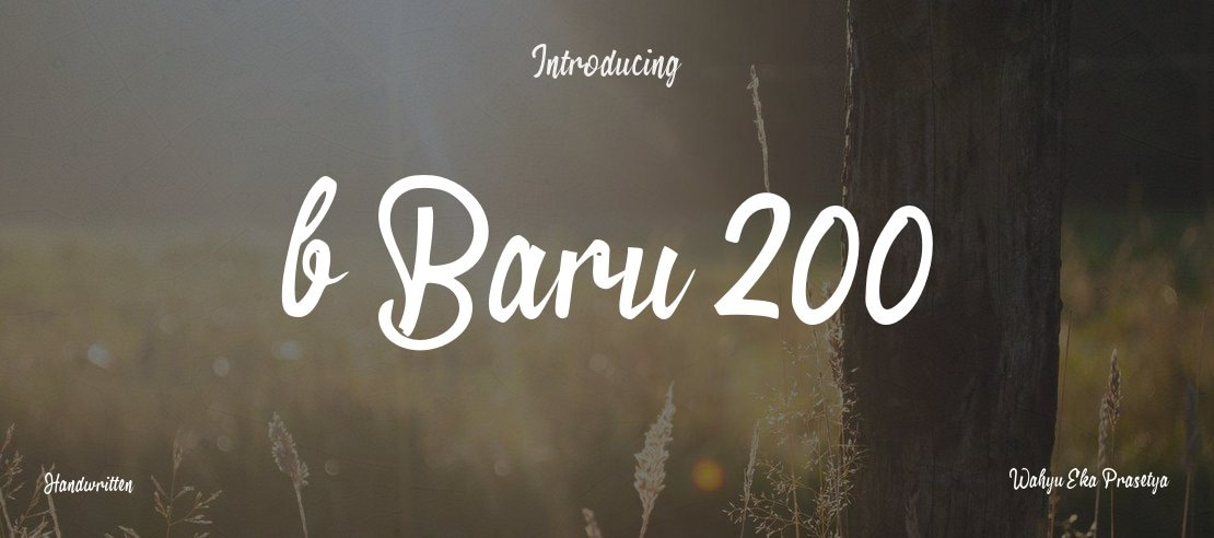 b Baru 200 Font