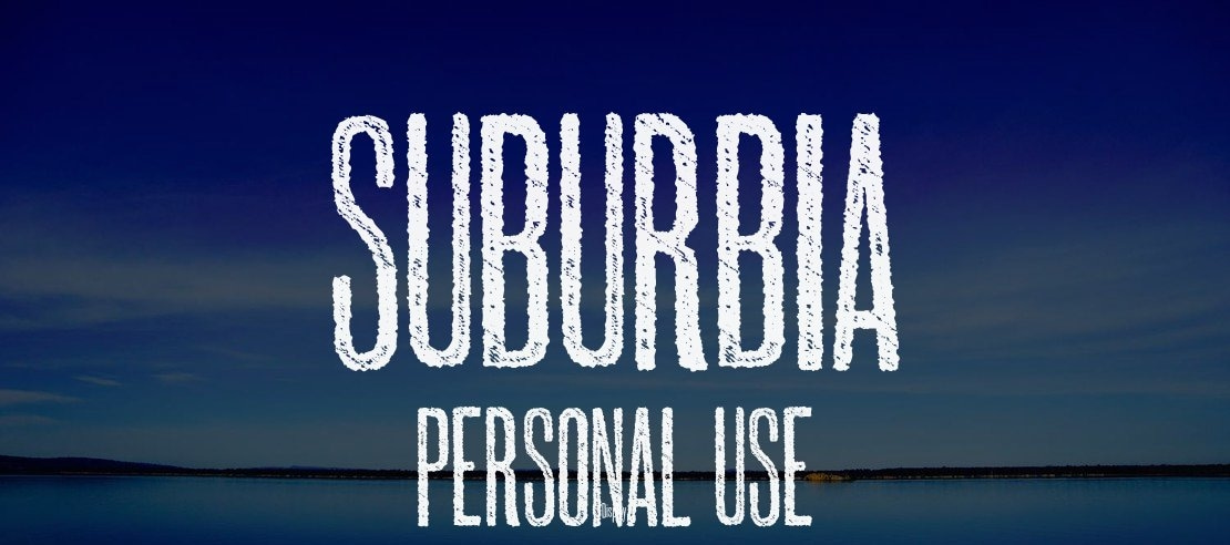 SUBURBIA PERSONAL USE Font
