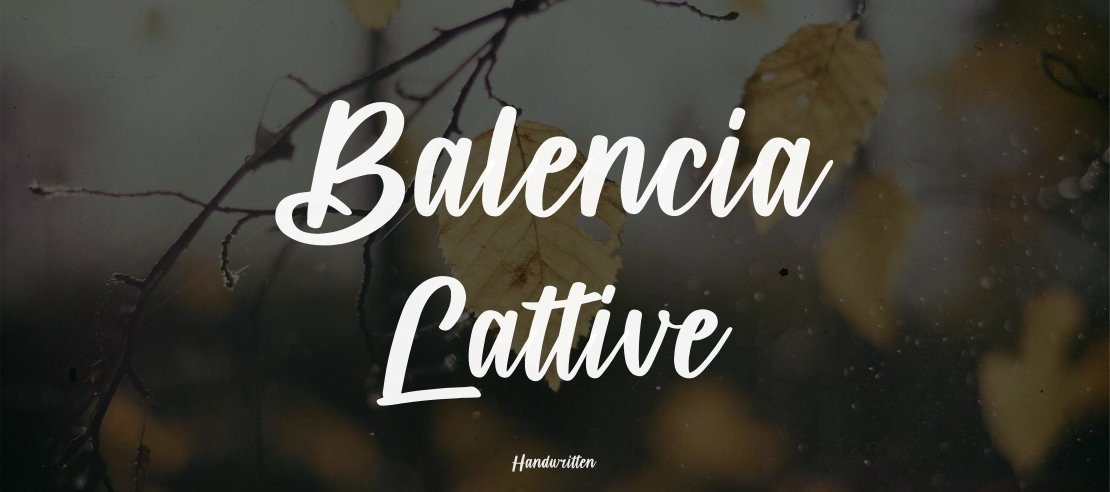 Balencia Lattive Font