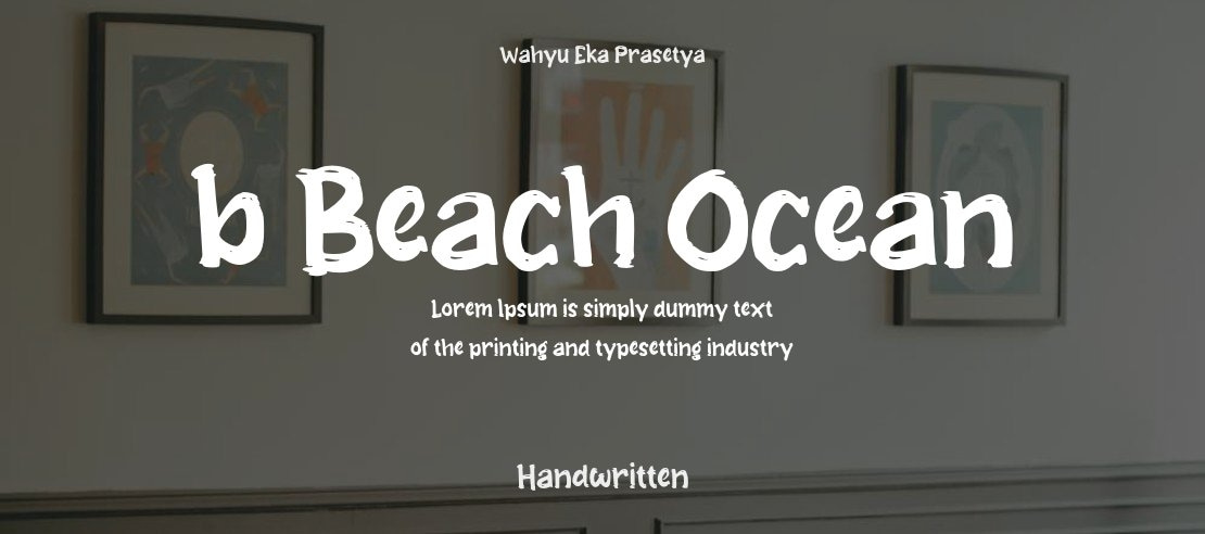 b Beach Ocean Font