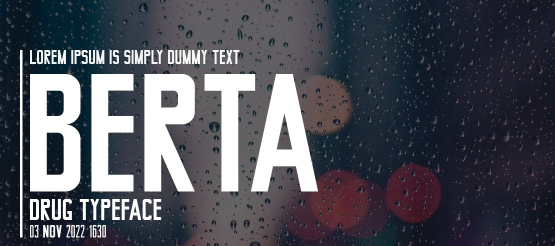 Berta Drug Font