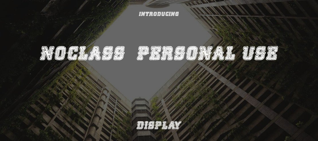 NOCLASS  PERSONAL USE Font