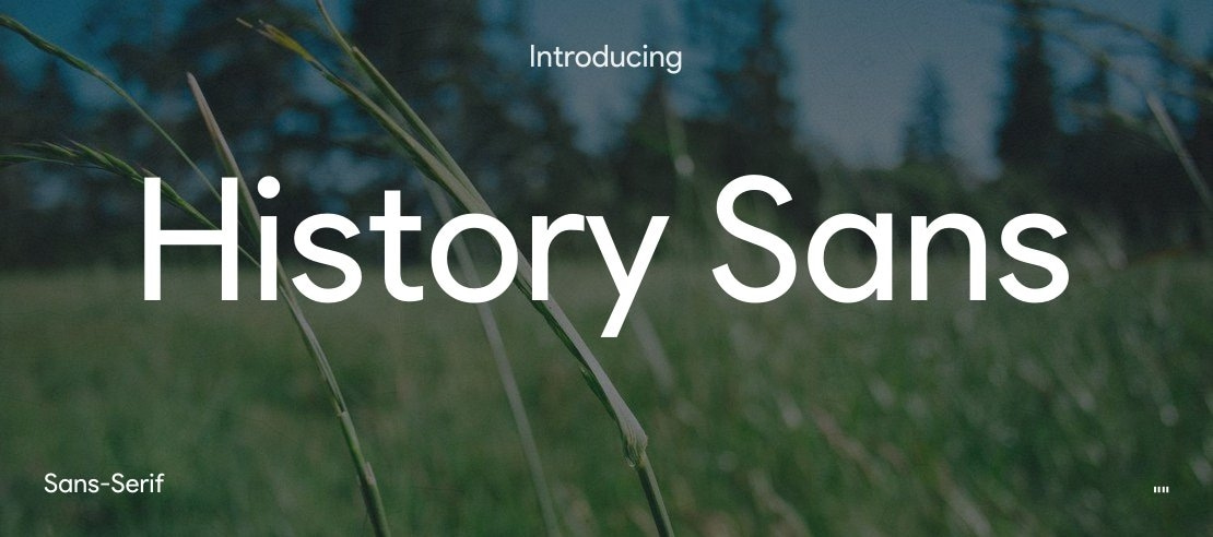 History Sans Font Family