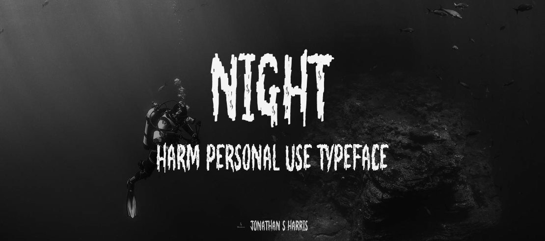 Night Harm Personal Use Font