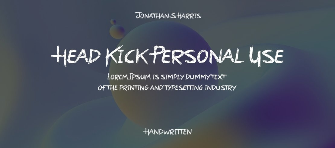 Head Kick Personal Use Font