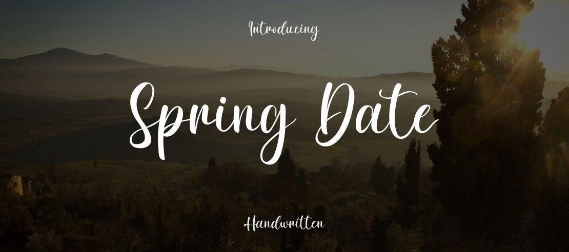 Spring Date Font