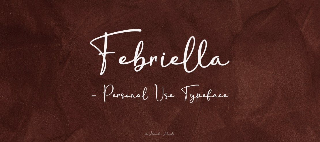 Febriella - Personal Use Font