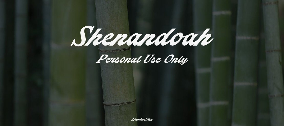Shenandoah Personal Use Only Font