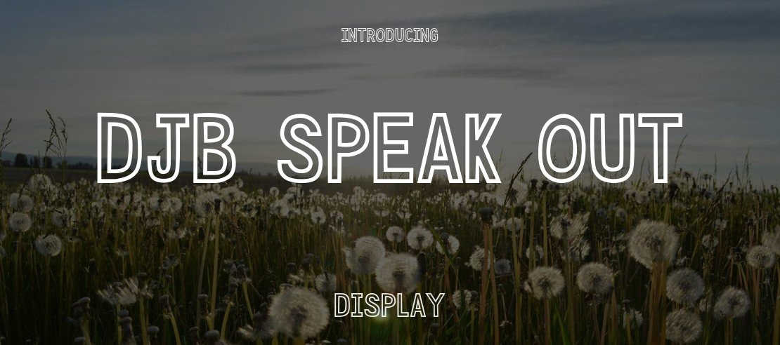 DJB Speak Out Font