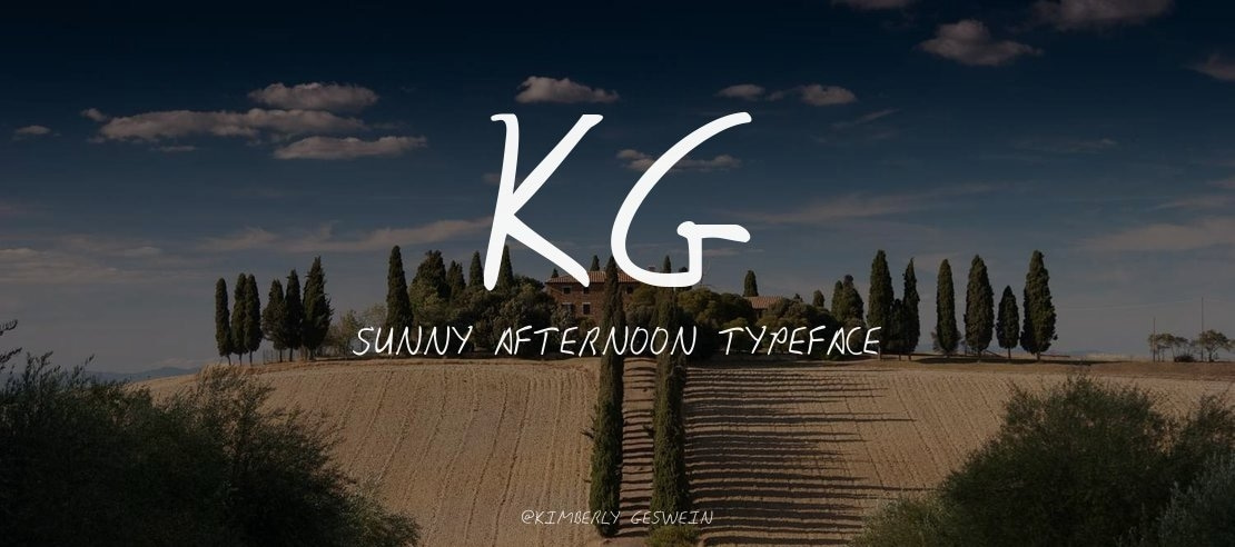 KG Sunny Afternoon Font