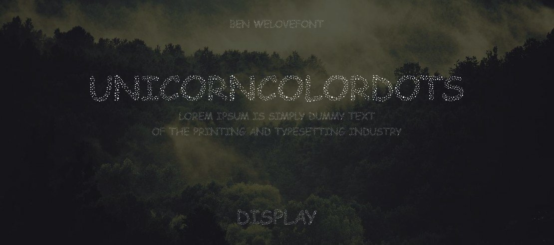 UnicornColorDots Font