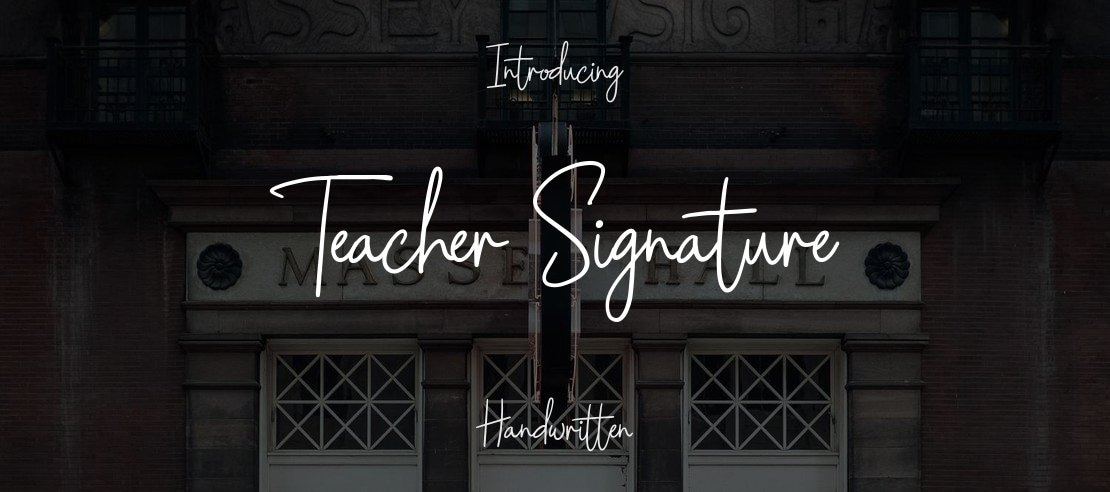 Teacher Signature Font