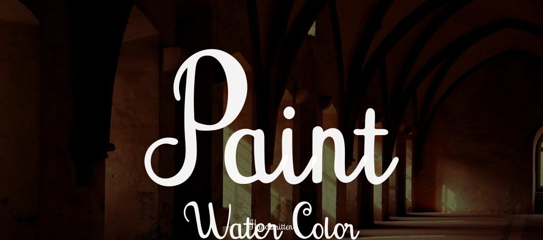 Paint Water Color Font