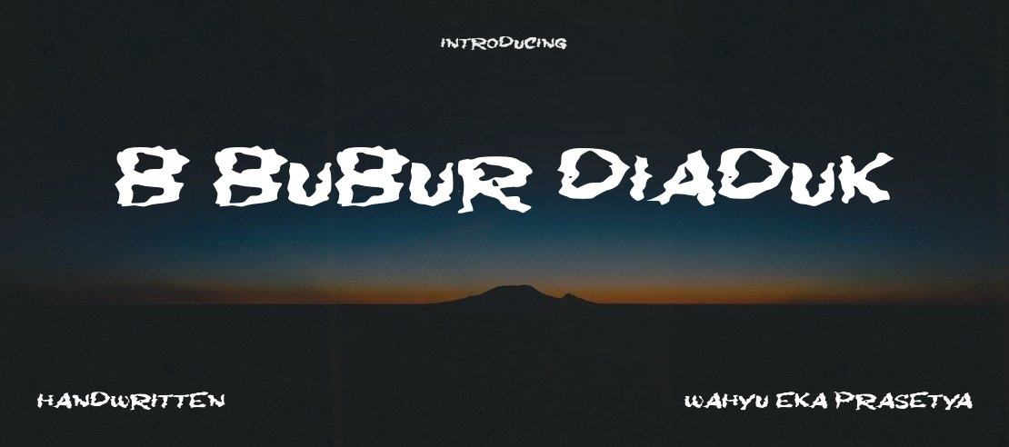 b Bubur Diaduk Font