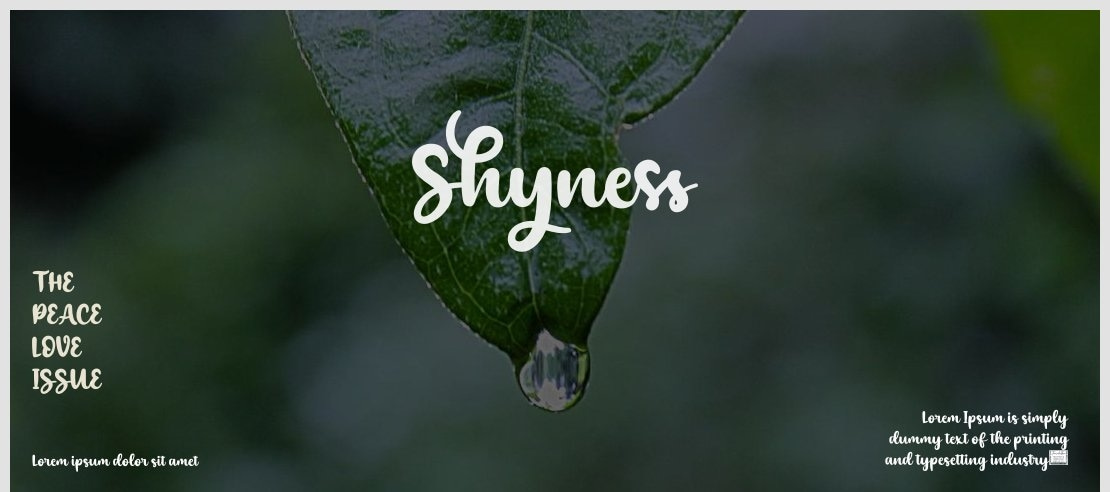Shyness Font