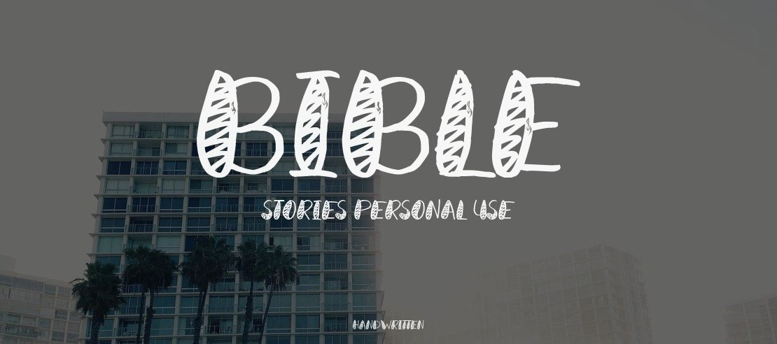 Bible Stories Personal Use Font
