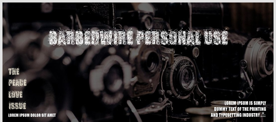 BARBEDWIRE PERSONAL USE Font