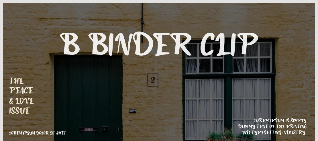 b Binder Clip Font