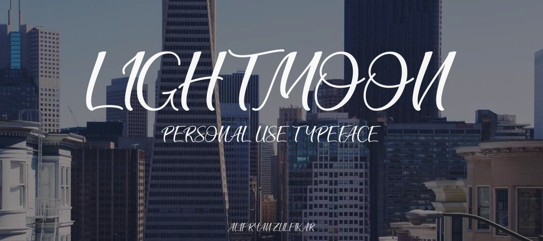 Lightmoon - Personal Use Font