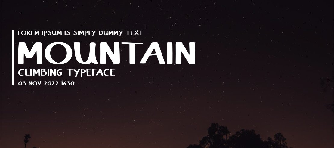 Mountain Climbing Font