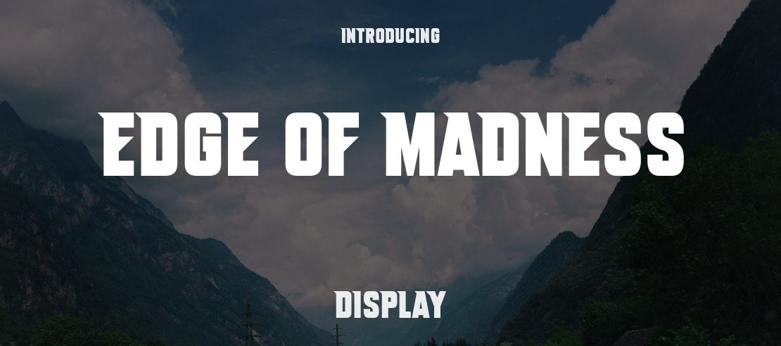 Edge Of Madness Font Family