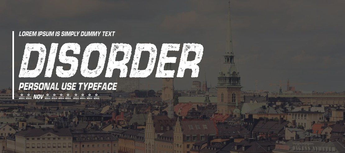 DISORDER  PERSONAL USE Font
