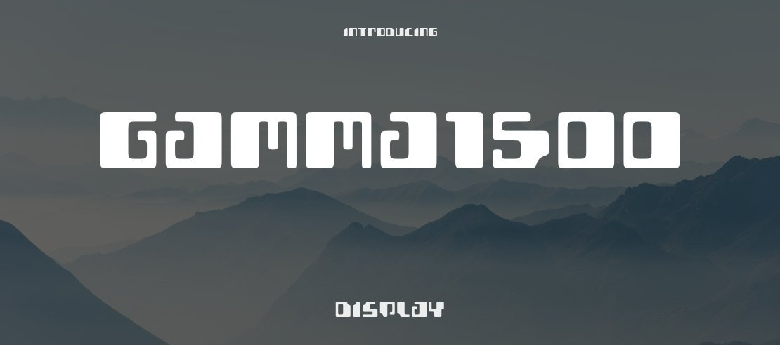 Gamma1500 Font