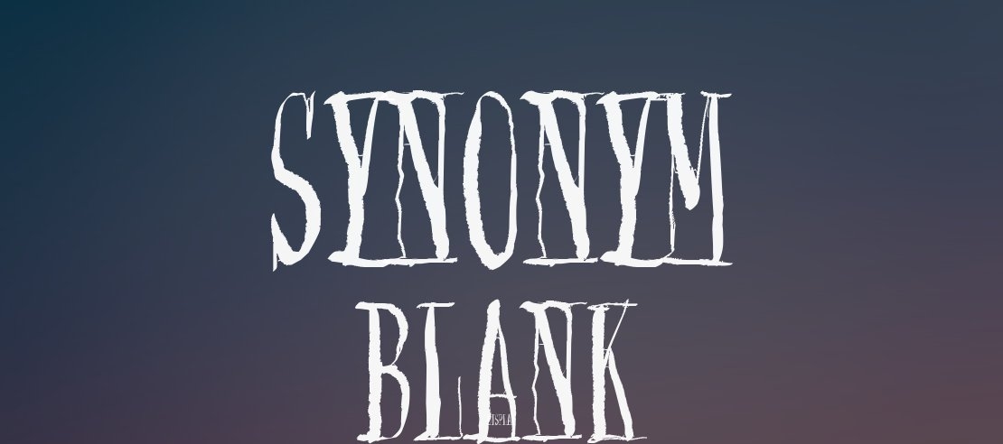 Synonym Blank Font