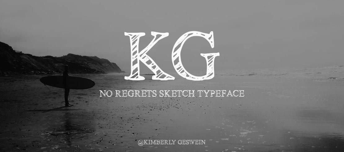 KG No Regrets Sketch Font Family